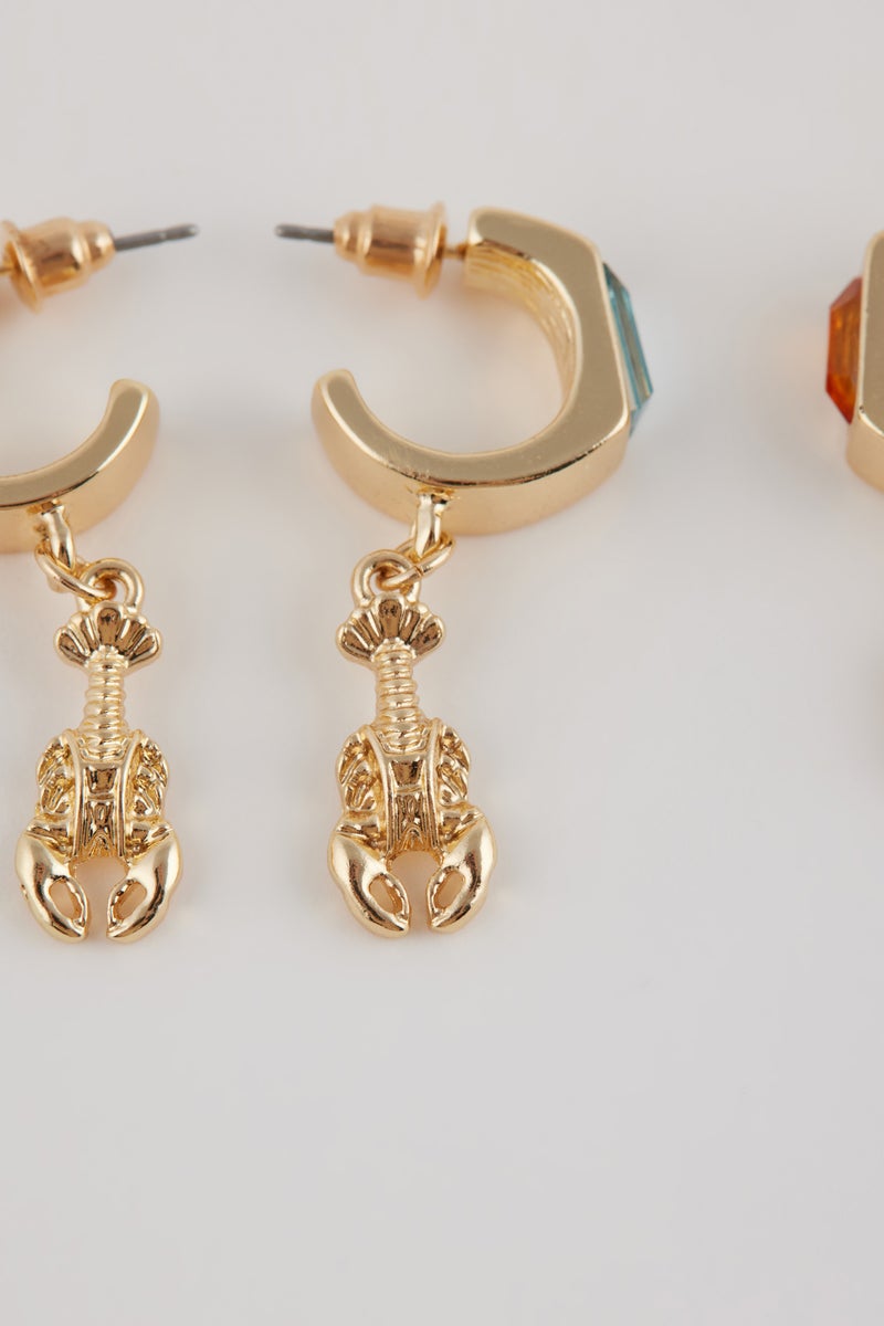 DeFacto Gold Woman Woman 3 Piece Gold Earrings Casual - Image 3